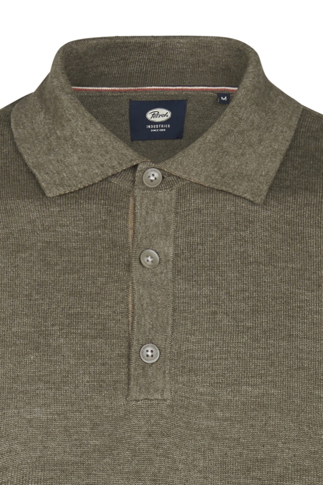 POLO MET KNOOPSLUITING M 3050 KWC204 6174 Mossy Stone
